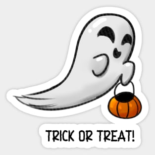 Trick or Treat! Ghost Sticker